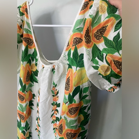 FARM RIO Papaya Salad Scarf Mini Dress S